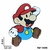 Aplique Emborrachado - 5 Unidades - Super Mario (Vermelho)