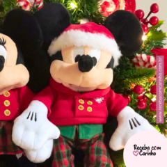 Guirlanda de Natal Minnie e Mickey com 50cm e leds