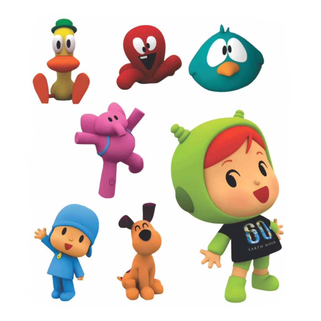 Desenho Pocoyo - 10 Displays de Festa 30cm Totens