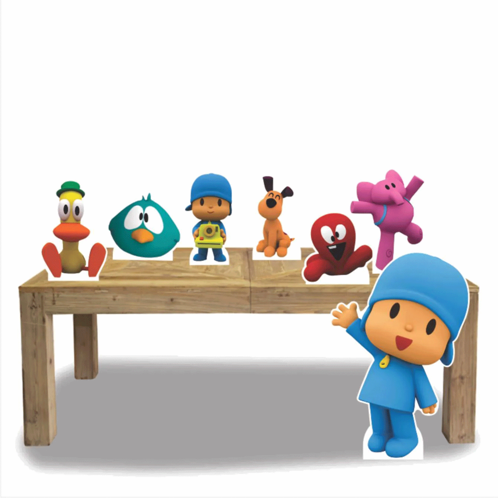 Desenho Pocoyo - 10 Displays de Festa 30cm Totens