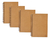 Cuaderno Kraft Eco A5 (21x15) 80 Hojas Pack X4 Tapa Flexible