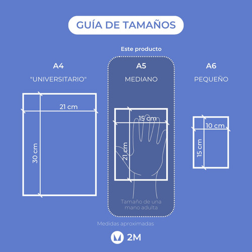 Cuaderno Blanco Tapa Flexible A5 (15x21) 80 Hojas Ecologico
