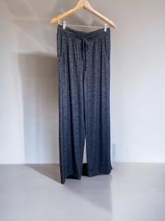 Calça Pantalona lanzinha - preto mescla