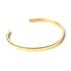 Imagem do Bracelete Cuff Slim de Aço Dourado