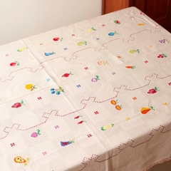 Toalha ponto cruz frutinhas | 256 x 130 cm - comprar online