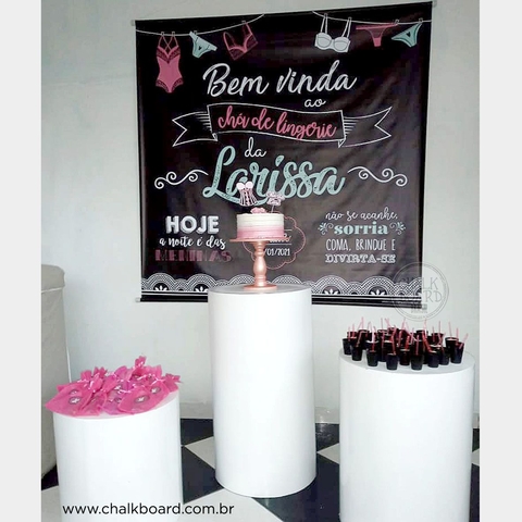 Painel Chalkboard, Decoração De Festa De Lingerie