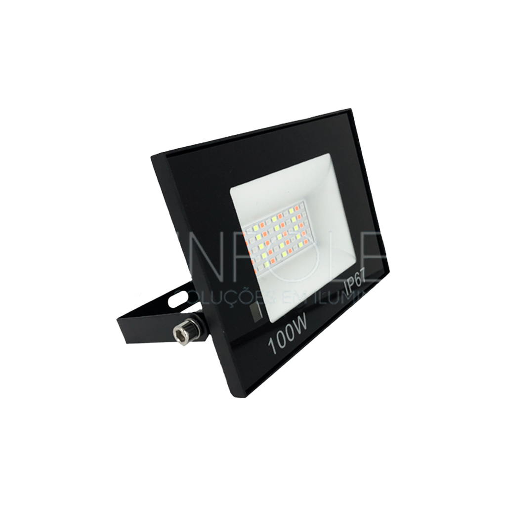 Refletor LED 100w RGB SMD IP67 Bivolt - INFOLED