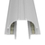Perfil para LED 90x55mm Retroiluminado No Frame Duplo LED Embutir Com Aba 2m Alumínio Branco - INFOLED