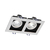 Spot LED Embutir Recuado Duplo Quadrado 12w 6500k Branco Frio Bivolt Preto c/ Branco na internet