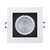 Spot LED Embutir Recuado Quadrado 6w 6500k Branco Frio Bivolt Preto c/ Branco