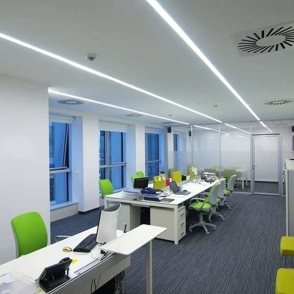 Perfil para LED 30x20mm Sobrepor Sem Aba 2m Alumínio Branco