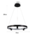 Pendente LED Lilla 60cm 3x3W + 39W 3000K Branco Quente Bivolt Preto Nordecor