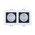 Spot LED Embutir Recuado Duplo Quadrado 12w 6500k Branco Frio Bivolt Preto c/ Branco