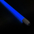 Lâmpada Tubular LED T8 120cm 18w Azul Vidro 1 Lado Branco Leitoso
