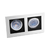 Spot LED Embutir Recuado Duplo Quadrado 12w 6500k Branco Frio Bivolt Preto c/ Branco - INFOLED