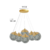 Pendente LED 6 Globos 40W 3 Cores Bivolt Cristal Dourado na internet