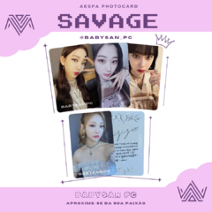 AESPA Photocard Fanmade SAVAGE