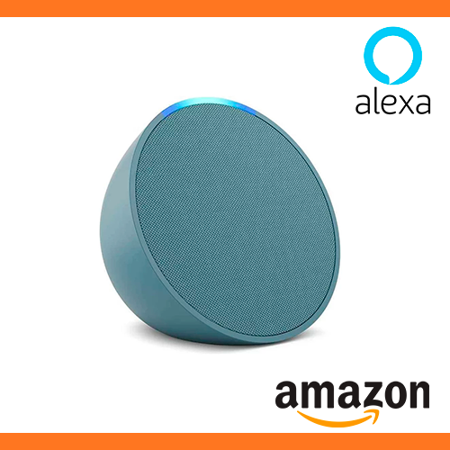 Echo Pop Smart Speaker Alexa Azul Claro  Bivolt