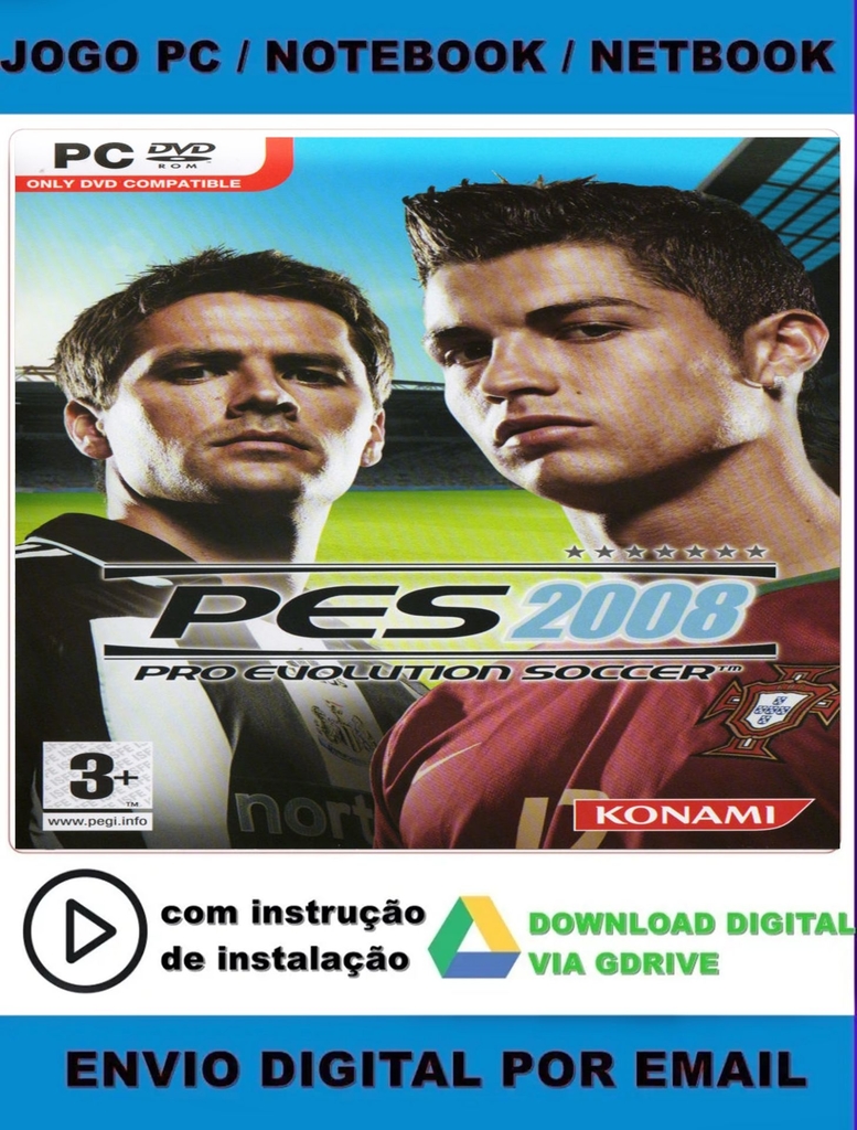 Pro Evolution Soccer 2008 - PES 2008 - Pc Digital Midia Digital