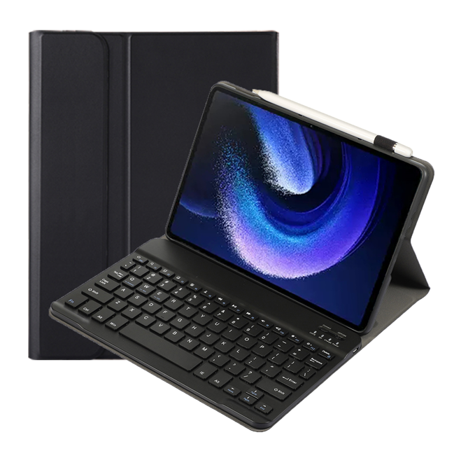 Funda de teclado para tableta Xiaomi Pad 6/Pad 6 Pro de 11 pulgadas 2023,  cubierta delgada de poliuretano con teclado Bluetooth inalámbrico