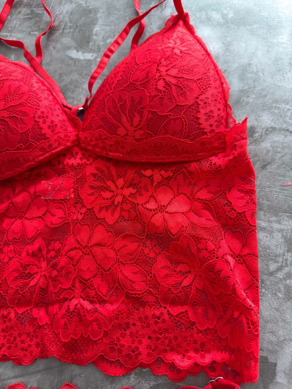 CONJUNTO BRALETTE ROJO