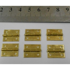 Dobradiças miniatura em latão 15x11mm | kIT C/4 UNIDADES - comprar online