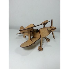 Avião Biplano 3 | MDF Brinquedo 3D - nauticurso