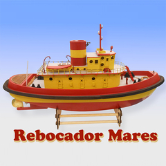 Rebocador Mares - kit completo em madeira 71,0 cm