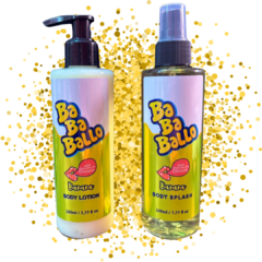 Kit Body splash + Creme de Banana - Cheirinho de chiclete - 230 ml