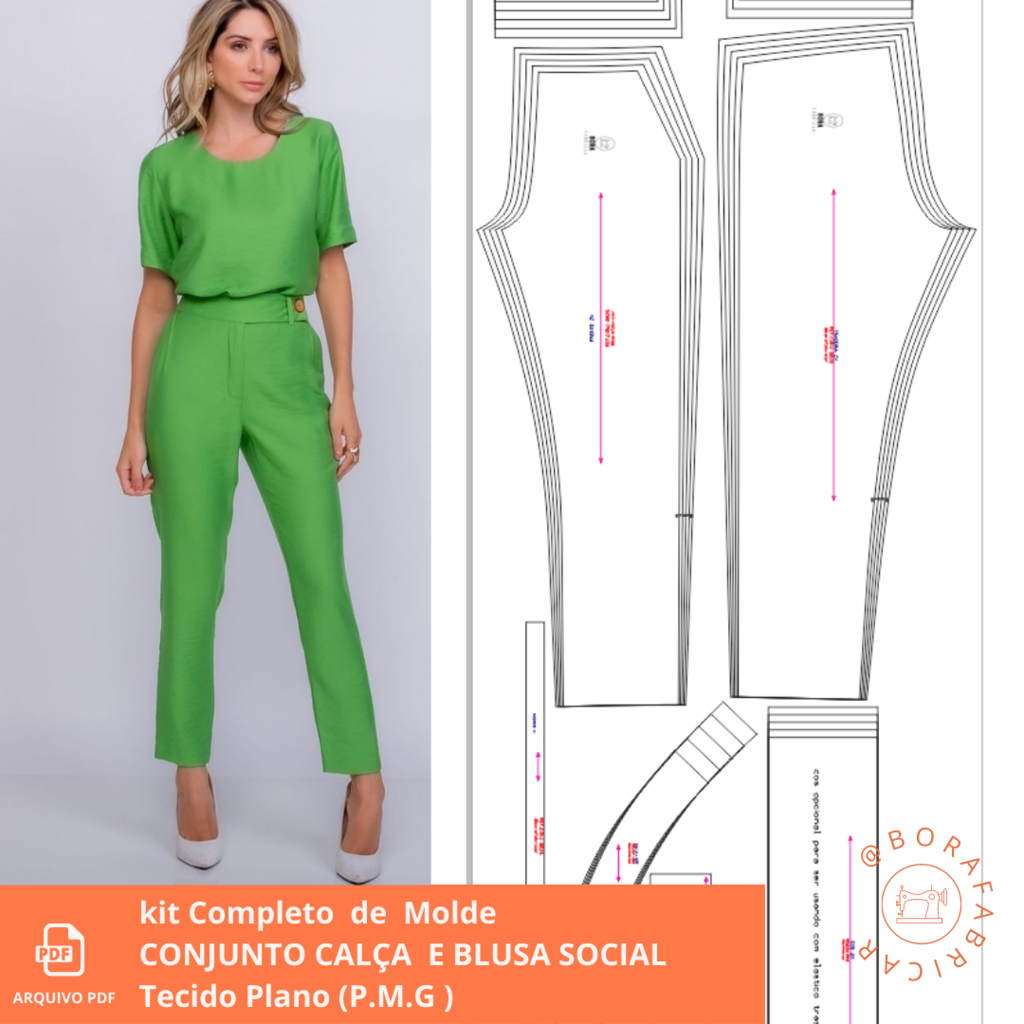 Molde de conjunto feminino