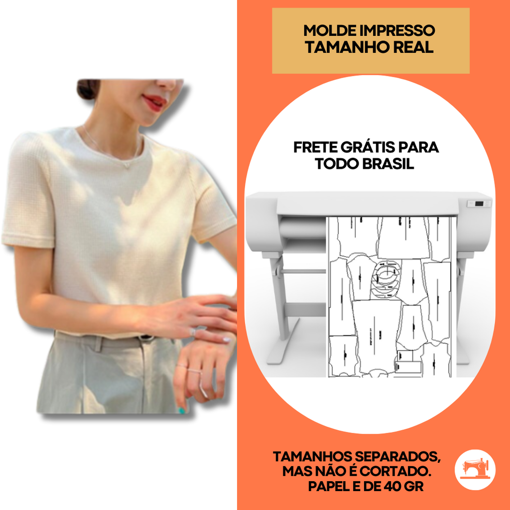 Molde Impresso - Calça Addidas - Grade (P.M.G.GG) - Tecido Plano - (cópia)