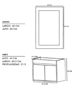 Gabinete Para Baño Con Espejo Decorativo PIHA - tienda en línea