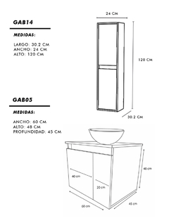 Combo de Gabinete Para Baño Ovalin y Monomando + Gabinete Organizador Kitay - Decomobil