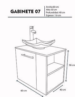 Gabinete Para Baño Con Lavamanos Y Monomando Derecho SUITYS