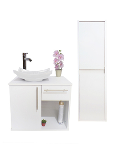 Combo De Gabinete Para Baño Lavamanos Y Monomando + Gabinete Organizador Jacquemart