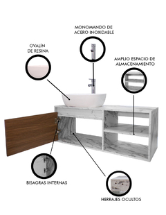 Imagen de Gabinete Para Baño Con Lavamanos Y Monomando ODIN