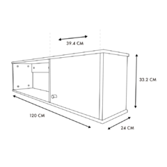 Repisa para Tv flotante 120