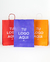 Bolsas de papel personalizadas impresas con tu logo en ambas caras. 1 color la impresion.