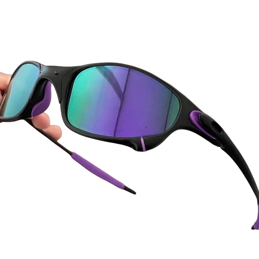 ÓCULOS DE SOL OAKLEY JULIET - LENTE ROXA PURPLE - ARMAÇÃO X METAL - Filip  Joias