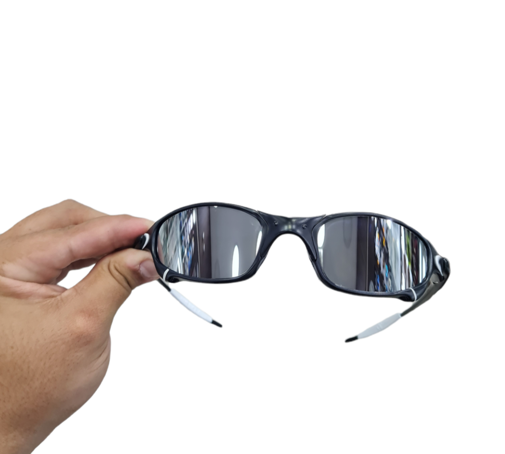 Óculos De Sol Juliet Carbon Lente Liquid Metal - Kit Branco