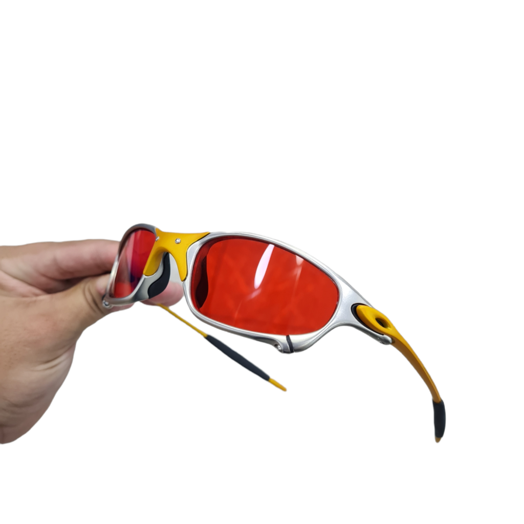 Óculos Juliet 24K Lente Low Ligth Red - Kit Preto em Promoção na
