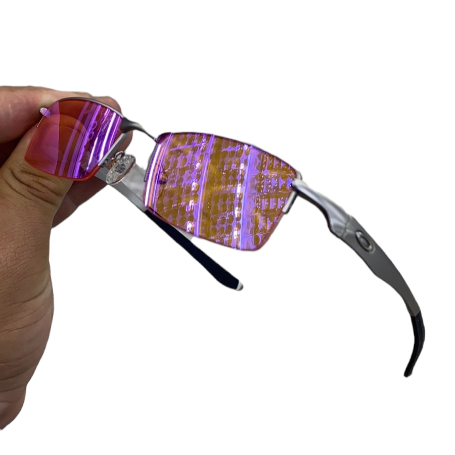 Oculos De Sol Lupa Vilão Lupinha Prizm Rosa Armação Preta no Shoptime