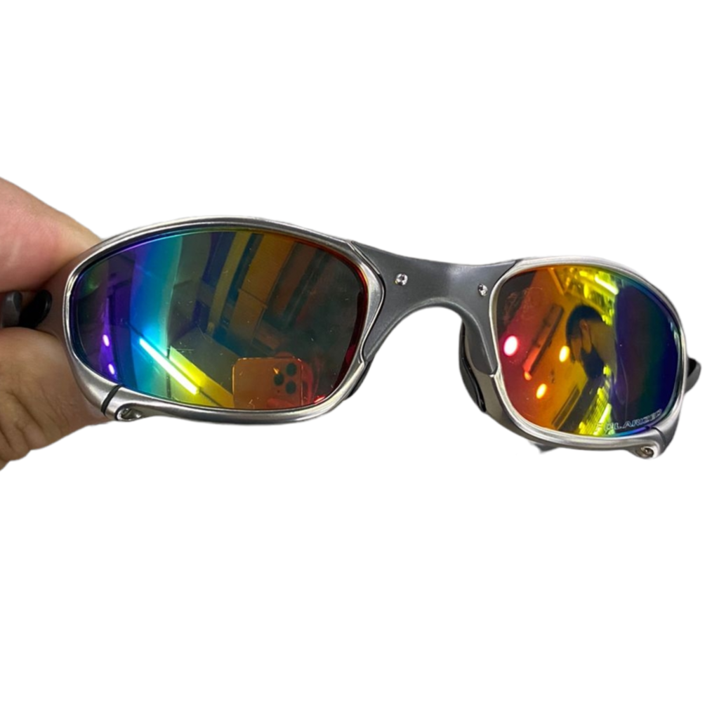 Oculos de sol Oakley Juliet xmetal arco iris lentes polarizadas