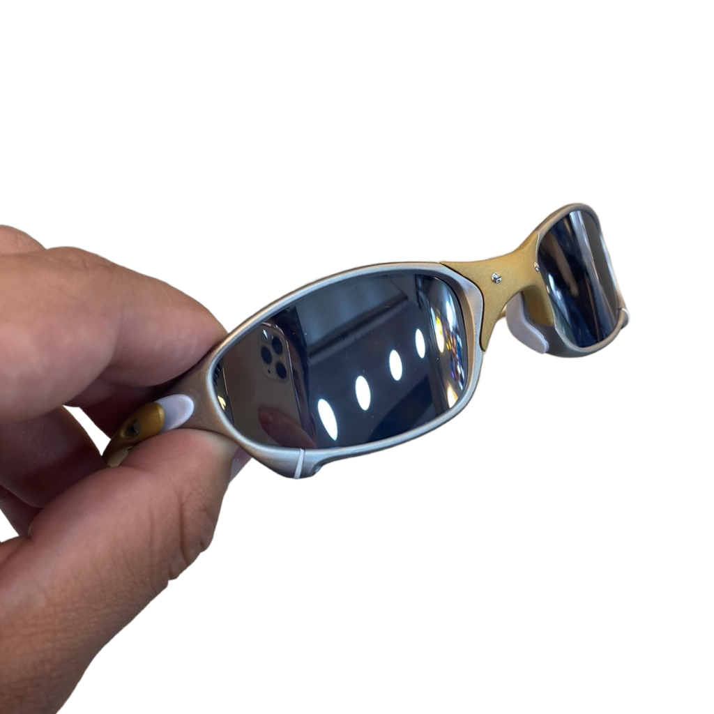 Óculos De Sol Juliet Plasma Lente Liquid Metal - Kit Preto