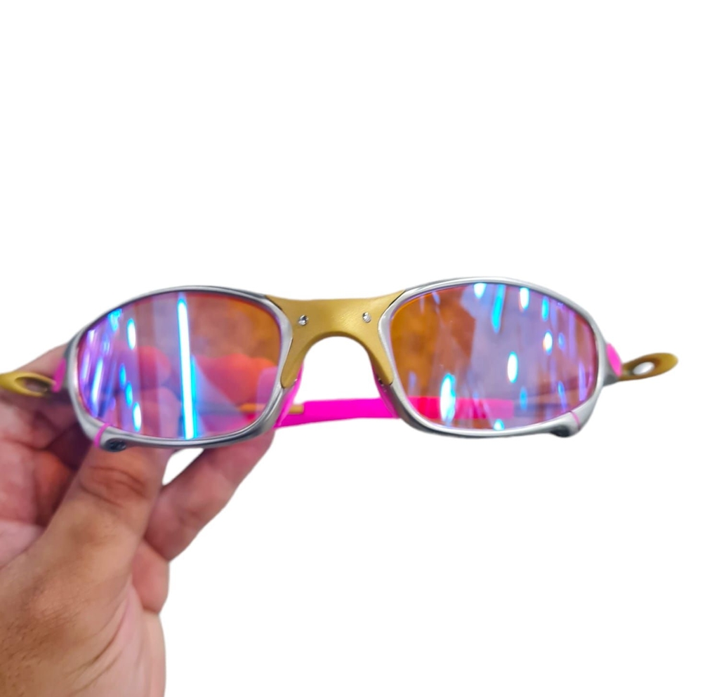 Óculos de Sol Juliet Plasma Lente Prizm - Kit Rosa