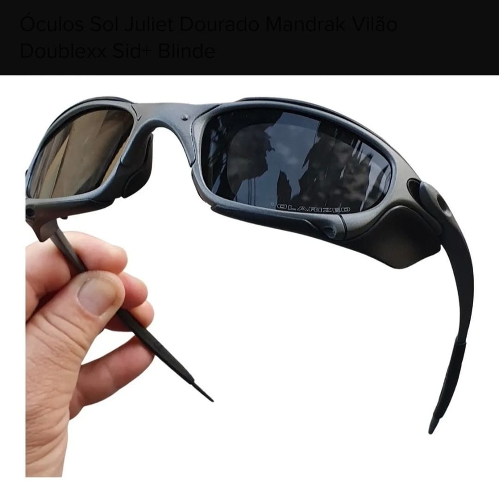 Óculos De Sol Juliet Xmetal Lente Black + Sideblinders - Kit Preto, óculos  juliet preto - thirstymag.com