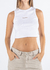 Essential Rib Tank Blanca Mujer