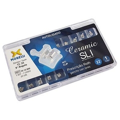 Kit de Bráquetes Prescrição Roth - Ceramic SLI .022" - Can.9° Ang. - Gancho Can./Prés