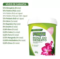 Adubo Fertilizante Forth Rosa Do Deserto 400g Floração Flor - Vânia Paisagismo