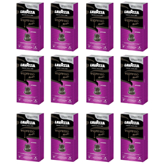 Pack x 12 Café en cápsulas de aluminio Lavazza Espresso Maestro Intenso